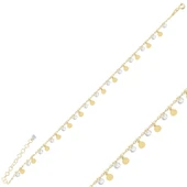 Silverella Gümüş 925 Ayar Sallantılı Pul & Zirkon Taşlı Halhal SE2025ANK94958 thumbnail 3