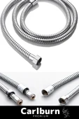 Premium Krom Kopmaz Patlamaz Sızdırmaz Bükülme Dayanıklı Bağlantı Örgülü 150 Cm Sprial Duş Hortumu - 2