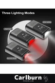 Premium Kablosuz Oto Araç Mini 4000mAh Powerbank 150 PSI Işıklı Aydınlatmalı Oto Hava Kompresörü - 3