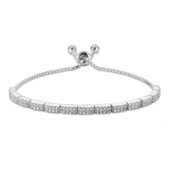 Silverella Gümüş 925 Ayar 2 Sıra Zirkon Taşı Suyolu Asansör Bileklik SE2025B82812 thumbnail 1