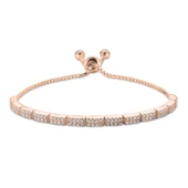 Silverella Gümüş 925 Ayar 2 Sıra Zirkon Taşı Suyolu Asansör Bileklik SE2025B82812 thumbnail 3