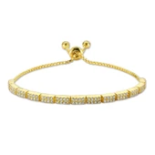 Silverella Gümüş 925 Ayar 2 Sıra Zirkon Taşı Suyolu Asansör Bileklik SE2025B82812 thumbnail 2