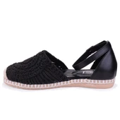 Dagoster DZA07-1155198 Siyah Triko Günlük Babet Kadın Ayakkabı - 3