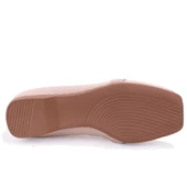 Dagoster DZA07-1095213 Bej Triko Günlük Babet Kadın Ayakkabı - 4