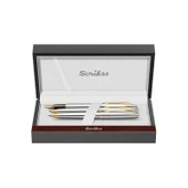 Scrikss 35 Gold Krom 3'lü Dolma & Tükenmez & Versatil Kalem Set - 6