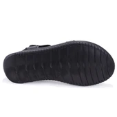 Dagoster DZA07-770404 Siyah Günlük Ortopedik Deri Kadın Sandalet - 4