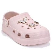 Dagoster DJA75-205 Ekru Taşlı Ortopedik Günlük Kız Çocuk Cross Spor Terlik - 1