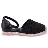 Dagoster DZA07-1155198 Siyah Triko Günlük Babet Kadın Ayakkabı - 2