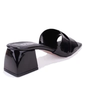 Dagoster DZA07-9321060 Siyah Klasik Topuklu Kadın Terlik - 4