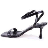 Dagoster DZA07-1296402 Siyah Rugan Klasik Topuklu Kadın Ayakkabı - 3