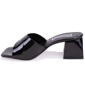 Dagoster DZA07-9321060 Siyah Klasik Topuklu Kadın Terlik - 3