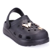 Dagoster DJA75-205 Siyah Taşlı Ortopedik Günlük Kız Çocuk Cross Spor Terlik - 1