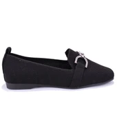 Dagoster DZA07-1095213 Siyah Triko Günlük Babet Kadın Ayakkabı - 2