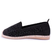 Dagoster DZA07-1155312 Siyah Triko Günlük Babet Kadın Ayakkabı - 3