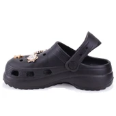 Dagoster DJA75-205 Siyah Taşlı Ortopedik Günlük Kız Çocuk Cross Spor Terlik - 3