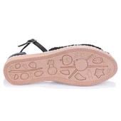 Dagoster DZA07-1155198 Siyah Triko Günlük Babet Kadın Ayakkabı - 4