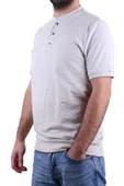 Dagoster DMG23-211240 Gri Günlük Hakim Yaka Erkek Tişört - 3