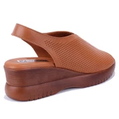 Dagoster DZA07-9972521405 Taba Günlük Ortopedik Deri Kadın sandalet - 4