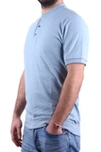 Dagoster DMG23-211240 Mavi Günlük Hakim Yaka Erkek Tişört - 3