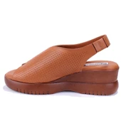 Dagoster DZA07-9972521405 Taba Günlük Ortopedik Deri Kadın sandalet - 3