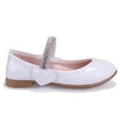 Dagoster DJA76-HY10005 Beyaz Rugan Ortopedik  Kız Çocuk Babet Ayakkabı thumbnail 2