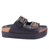 Dagoster DZA07-89023 Siyah Ortopedik Günlük Spor Kadın Terlik - 2