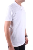 Dagoster DMG23-231319 Beyaz Günlük Yarım Patlı Pike Polo Yaka Erkek Tişört - 1