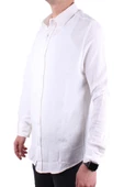 Dagoster DMG23-128281 Ekru Günlük Normal Kalıp Uzun Kol Erkek Gömlek - 3