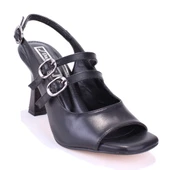 Dagoster DZA07-928405 Siyah Klasik Topuklu Kadın Ayakkabı - 1