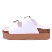 Dagoster DZA07-89023 Beyaz Ortopedik Günlük Spor Kadın Terlik - 3