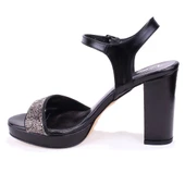 Dagoster DZA07-337140 Siyah Boncuklu  Platform Topuklu Kadın Ayakkabı - 3