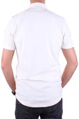 Dagoster DMG23-118381 Beyaz Örme Apaj Yaka Dar Kalıp Kısa Kol Erkek Gömlek - 4