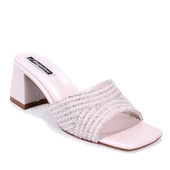 Dagoster DZA07-1296103 Sedef Topuklu Abiye Kadın Terlik - 1