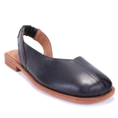 Dagoster DZA07-60216233 Siyah Günlük Ortopedik Deri Spor Kadın sandalet - 1