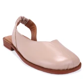 Dagoster DZA07-60216233 Bej Günlük Ortopedik Deri Spor Kadın sandalet - 1