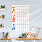 Tarihsiz Üç Aylık Duvar Takvimi, Zamansız Takvim, Dördüncü Çeyrek 90 Günlük Takvim, 90 Günlük Plan - 33x48cm thumbnail 5