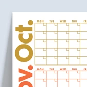 Tarihsiz Üç Aylık Duvar Takvimi, Zamansız Takvim, Dördüncü Çeyrek 90 Günlük Takvim, 90 Günlük Plan - 33x48cm thumbnail 7