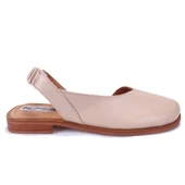 Dagoster DZA07-60216233 Bej Günlük Ortopedik Deri Spor Kadın sandalet - 2