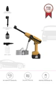 Torima D-015 Sarı Akülü Şarjlı Yüksek Basınçlı Oto Araba Bahçe Yıkama,Temizleme Su Tabancası thumbnail 1