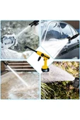 Torima D-015 Sarı Akülü Şarjlı Yüksek Basınçlı Oto Araba Bahçe Yıkama,Temizleme Su Tabancası thumbnail 4
