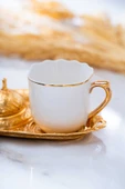 Acar 12406 Ayla 2 Kişilik Gold Tepsili Sunum Kahve Fincanı Takımı 90 ML - 3