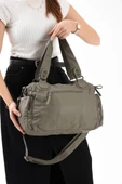 Y.S.Deri Kadın Omuz Çantası 2 Ana Bölme Çapraz Askılı Bayan Postacı Çantası 30*22 Cm Vegan Deri - 4