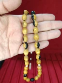 ABANOZ AĞACI TESBİH SİYAH AĞAÇ RENGİ BÜYÜK BOY 14MMX10MM T-804 - 3
