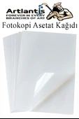 A3 Asetat Kağıdı 25 Adet Pvc ve Asetat Kalemi S Siyah Mavi Kırmızı 1 Paket Fotokopi Asetatı Şeffaf Transparan 100 Mikron - 6