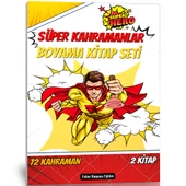 Süper Kahramanlar Boyama Kitap Seti (2 Kitap 72 Kahraman) - 1