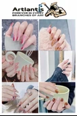 Silikon Tırnak Şekillendirme Kalemi 5 li 1 Paket Nail Art Metal Başlıklı Tırnak Süsleme Kalemi Nokta Boyama Modelleme - 4