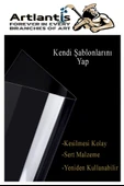 A3 Asetat Kağıdı 25 Adet Pvc ve Asetat Kalemi S Siyah Mavi Kırmızı 1 Paket Fotokopi Asetatı Şeffaf Transparan 100 Mikron - 2