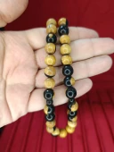 ABANOZ AĞACI TESBİH KÜRE KESİM SİYAH AĞAÇ RENGİ 10MM T-805 - 3