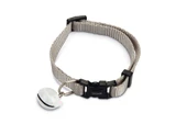 Beeztees Kedi Boyun Tasması, Zilli, Açık Gri, 20-30cm thumbnail 1