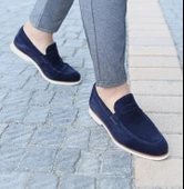 Yazlık Lacivert Hakiki Süet Ayakkabı - 5